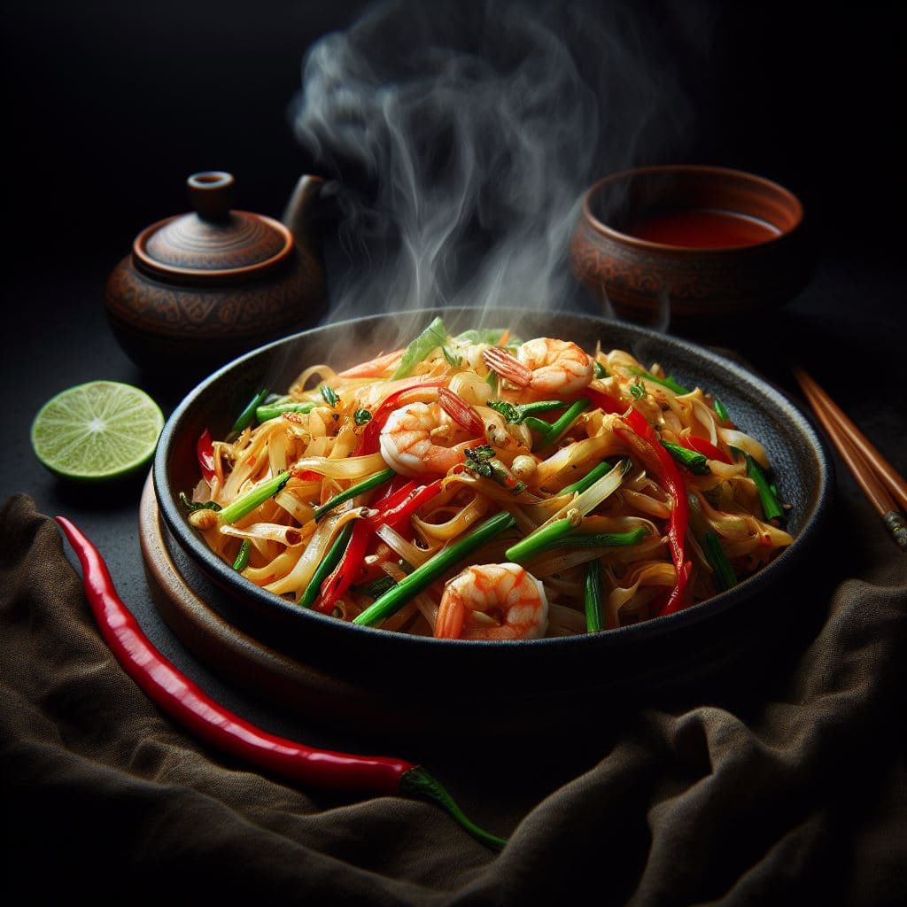 Red hot Thai noodles