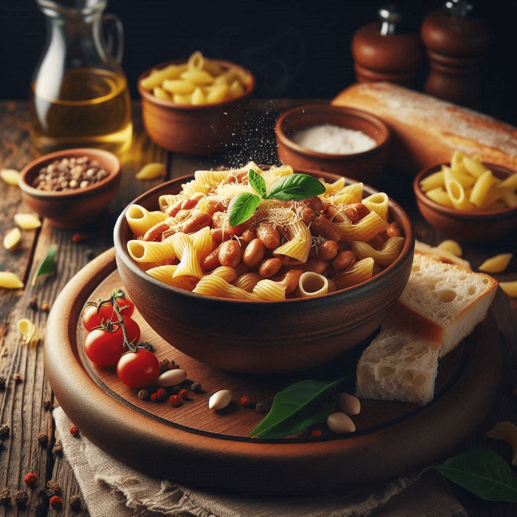 Pasta with Borlotti beans