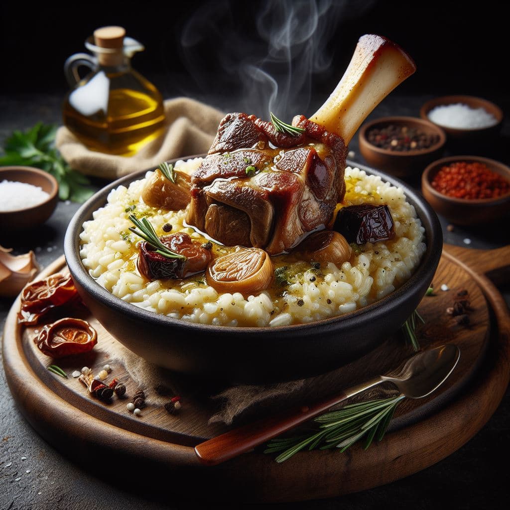 Osso Buco with Risotto alla Milanese meal image